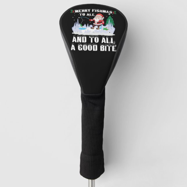 Merry Fishmas Funny Fish Fish Fishing Fisherman Xm Golf Headcover (Vorderseite)
