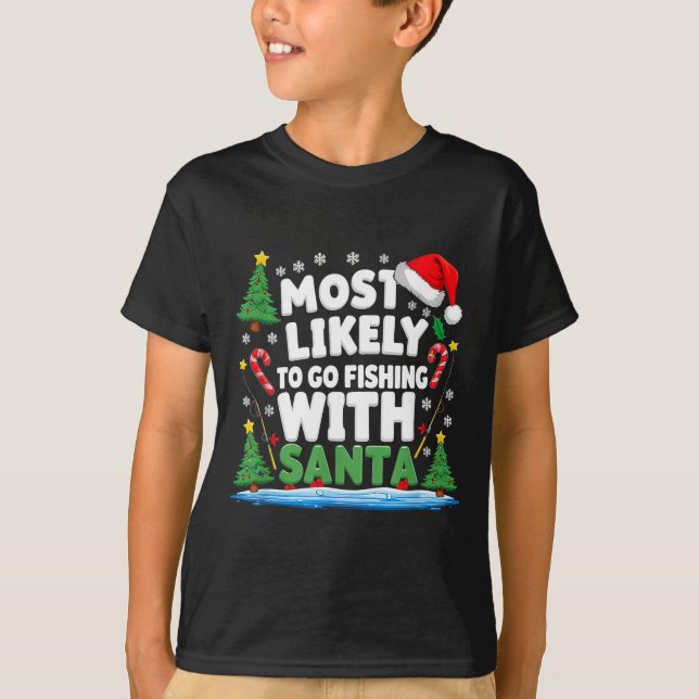 Merry Fishmas Funny Fish Santa Bigfoot Christmas F T-Shirt (Vorderseite)