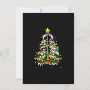Merry Fishmas Funny Fish Weihnachtsbaum Lichter Fi Einladung