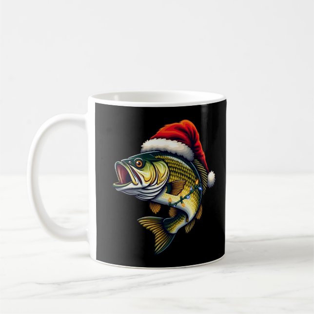 Merry Fishmas Santa Fishing Lovers Funny Fisherman Kaffeetasse (Links)