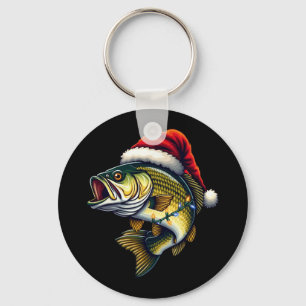Merry Fishmas Santa Fishing Lovers Funny Fisherman Schlüsselanhänger