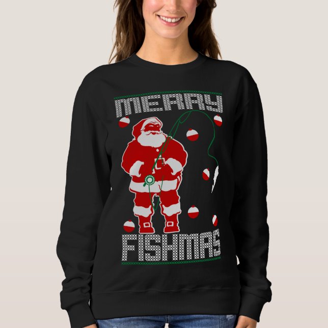 Merry Fishmas Santa Sweatshirt (Vorderseite)