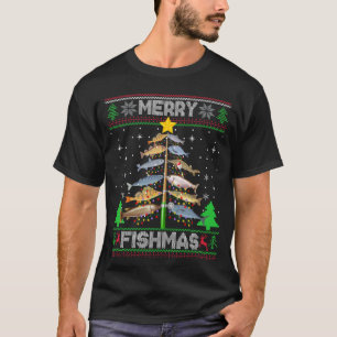 Merry Fishmas Ugly Sweater Fish Fish T-Shirt