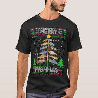 Merry Fishmas Ugly Sweater Fish Fish T-Shirt