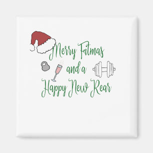 Merry Fitmas und ein glücklicher neuer Rücken Magnet