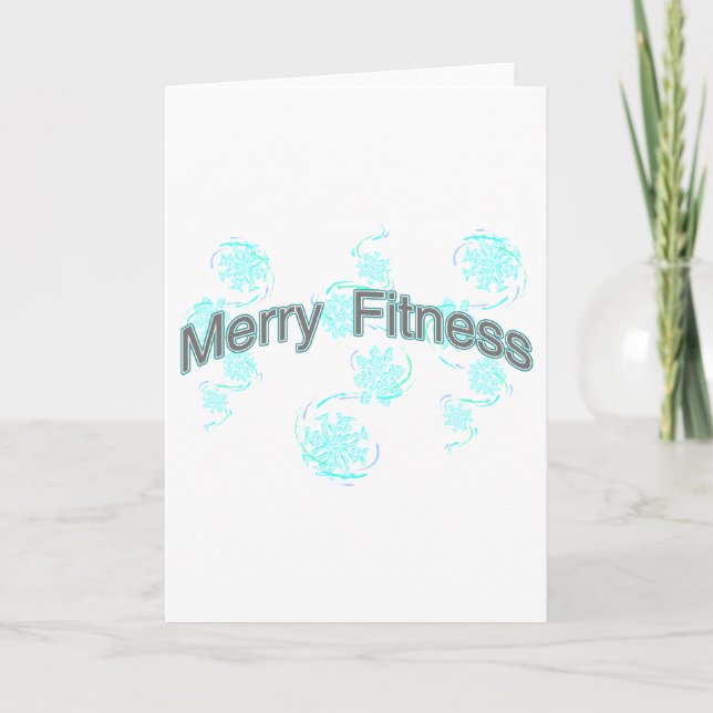Merry Fitness Feiertagskarte (Vorderseite)