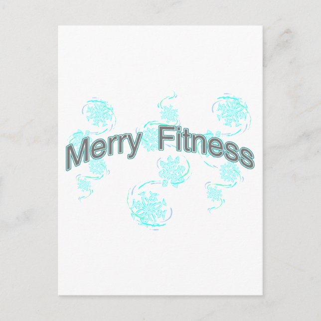Merry Fitness Feiertagspostkarte (Vorderseite)
