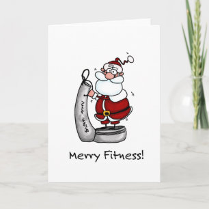 Merry Fitness Santa Feiertagskarte