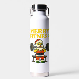 Merry Fitness Santa Gym Wasserflasche Trinkflasche