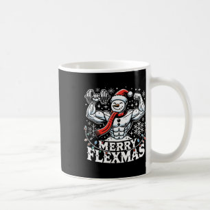Merry Flexmas - Snowman Flexing Christmas Gym Body Kaffeetasse