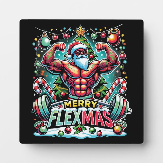 Merry Flexmas - Weihnachtsgymnasium Fotoplatte (Vorderseite)