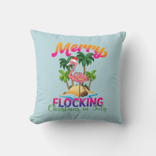 Merry Flocking Christmas   Weihnachten im Juli Kissen