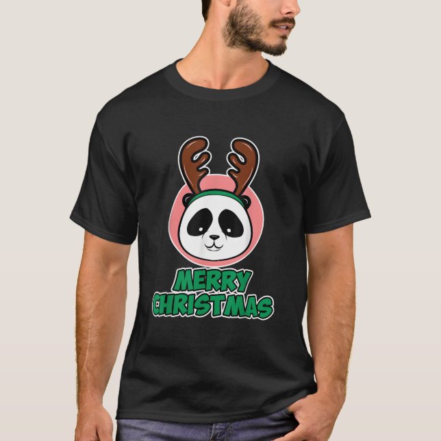 Merry For Panda Fans Panda T-Shirt (Vorderseite)