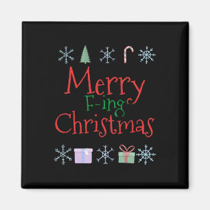Merry Foring (f-ing) Weihnachten Funny Sarcastic Q Magnet