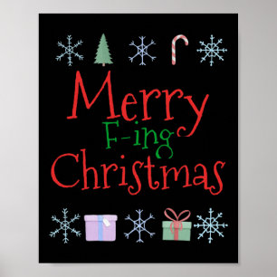 Merry Foring (f-ing) Weihnachten Funny Sarcastic Q Poster