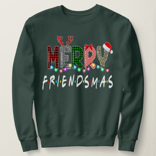 Merry Friendsmas Friends Weihnachten Matching Xmas Sweatshirt (Design vorne)