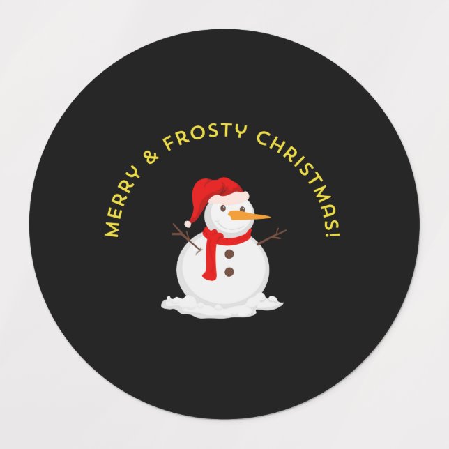Merry & Frosty Christmas Etiketten (Design 2)