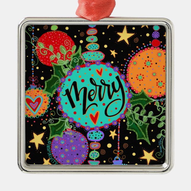 Merry Fun Whimsical Ornament Weihnachten (Vorne)