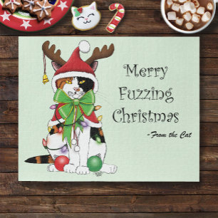 Merry Fuzzing Christmas Cat