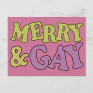 Merry & Gay Postcard Feiertagspostkarte
