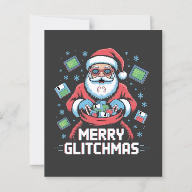 Merry Glitchmas Coding Programmer Weihnachten (Vorderseite)
