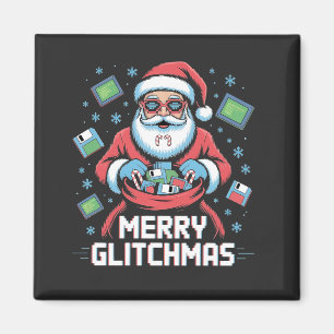 Merry Glitchmas Coding Programmer Weihnachten Magnet