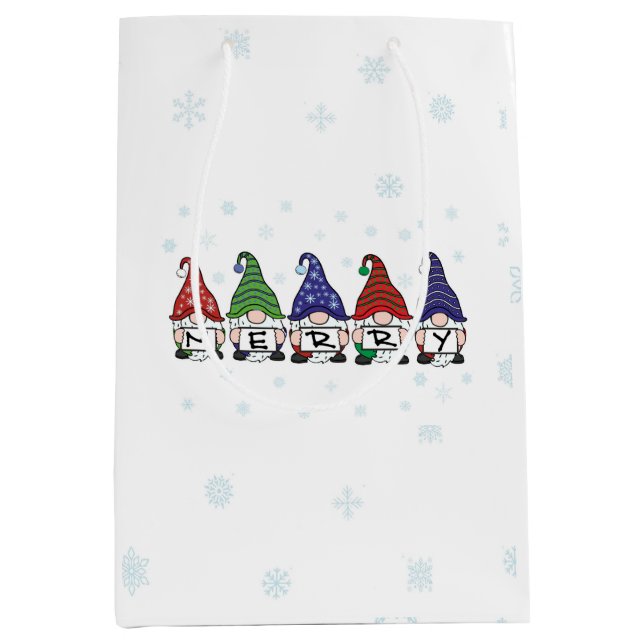 Merry Gnomes Mittlere Geschenktüte (Vorderseite)