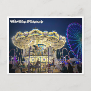 Merry Go Around im Winter Wunderland Postkarte