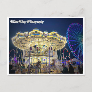 Merry Go Around im Winter Wunderland Postkarte
