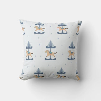 Merry Go Round For Kid & Nursery Baby Throw Pillow Kissen