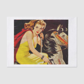 Merry Go Round Girl & Horse Seidenpapier