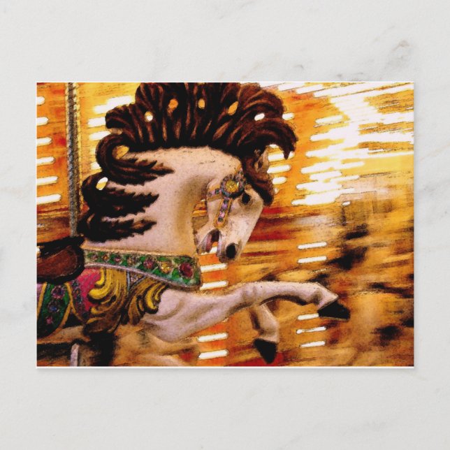 Merry Go Round Horse Postkarte (Vorderseite)