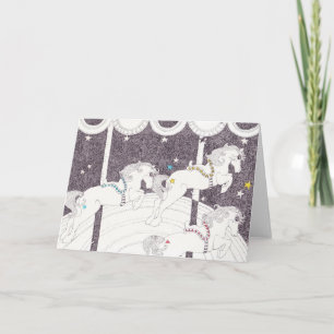 Merry Go Round und Round Feiertagskarte