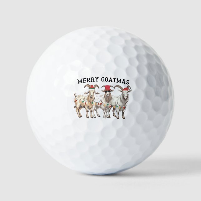 Merry Goatmas Tierziege Lover Frohe Weihnachten Golfball (Vorderseite)