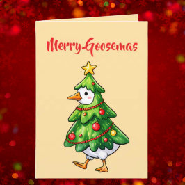 Merry Goosemas Family Foto Grußkarte Karte