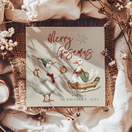 Merry Goosemas | Whimsische Gans Weihnachten