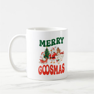 Merry Goosmas Christmas Gänse Familie Santa Goose Kaffeetasse