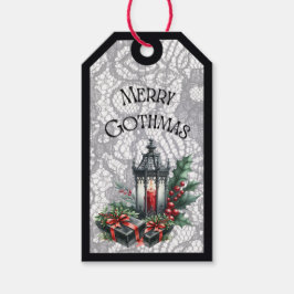 Merry Gothmas Lantern With Presents Gift Tag Geschenkanhänger
