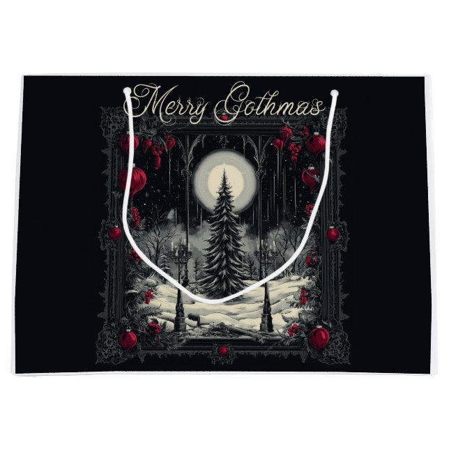 Merry Gothmas Weihnachten Große Geschenktüte (Vorderseite)