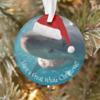 Merry Great White Noël Shark Santa Hat Funny