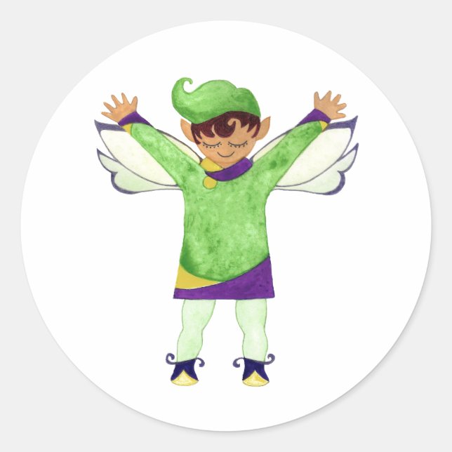 Merry Green Elf Sticker (Vorderseite)