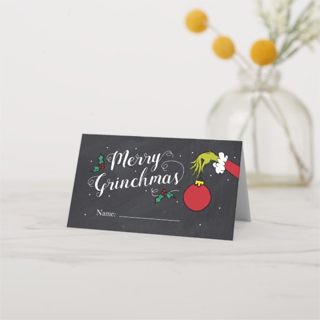 Merry Grinchmas | Grinch Holiday Party Platzkarte (Vorderseite)