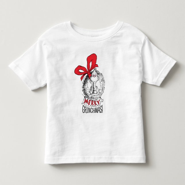Merry Grinchmas Wreath Kleinkind T-shirt (Vorderseite)