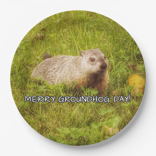 Merry Groundhog Day Teller (Vorderseite)