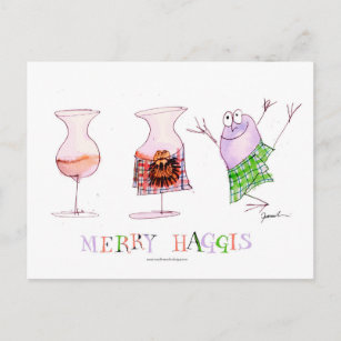 Merry Haggis Feiertagspostkarte