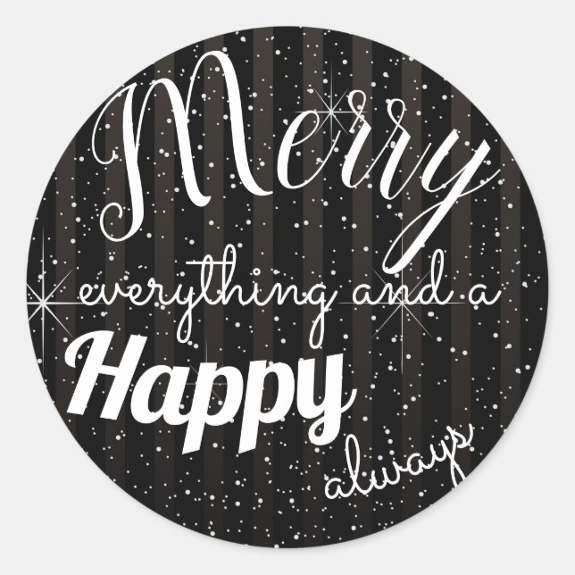 Merry Happy - Circle Sticker (Vorderseite)