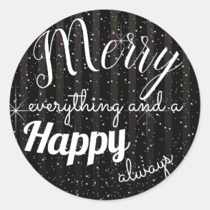 Merry Happy - Circle Sticker