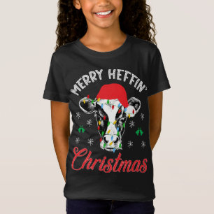 Merry Heffin' Bauer für die Weihnachtskühe Funny X T-Shirt
