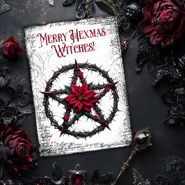 Merry Hexmas Hexen Weihnachtskarte Dankeskarte