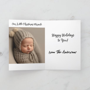 Merry Holiday Baby Birth Ankündigungen Foto